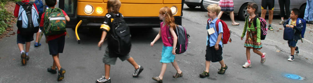 Group of young school kids