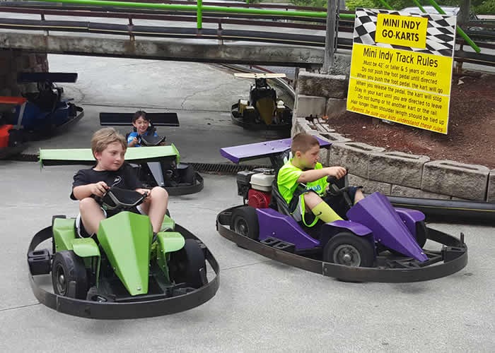 Kids on go-karts