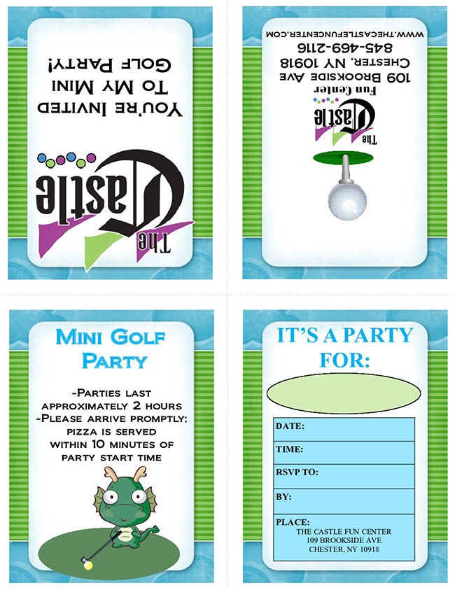 Mini Golf Invite