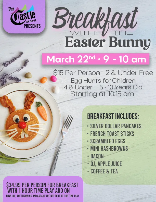 Breakfast With the Easter Bunny at The Castle Fun Center