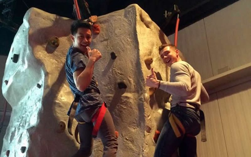 Indoor rock climbing